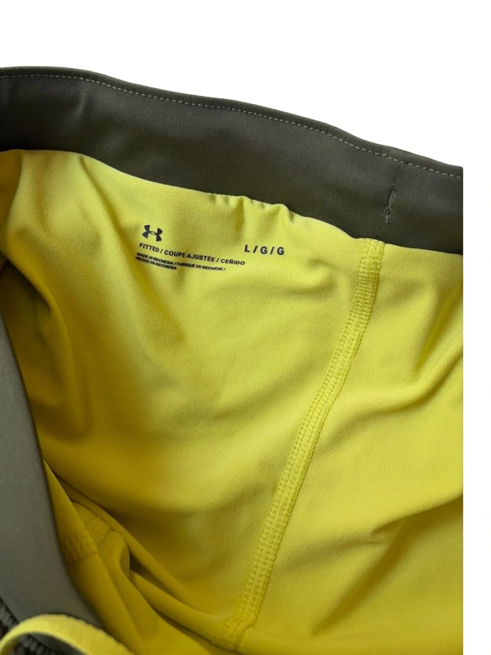 Under Armour Yellow and Olive Green Performance Shorts